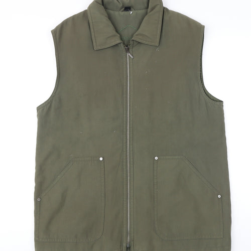 Trendline Womens Green Gilet Waistcoat Size 16 Zip