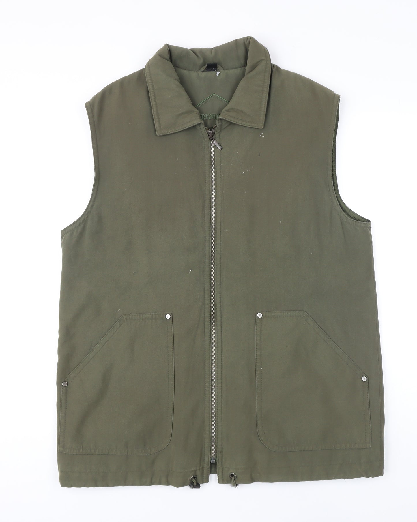 Trendline Womens Green Gilet Waistcoat Size 16 Zip