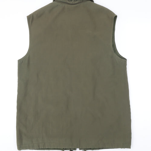 Trendline Womens Green Gilet Waistcoat Size 16 Zip