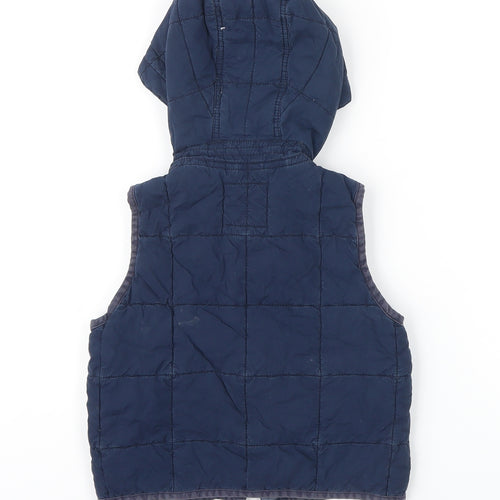 Gap Boys Blue Gilet Waistcoat Size 2 Years Button