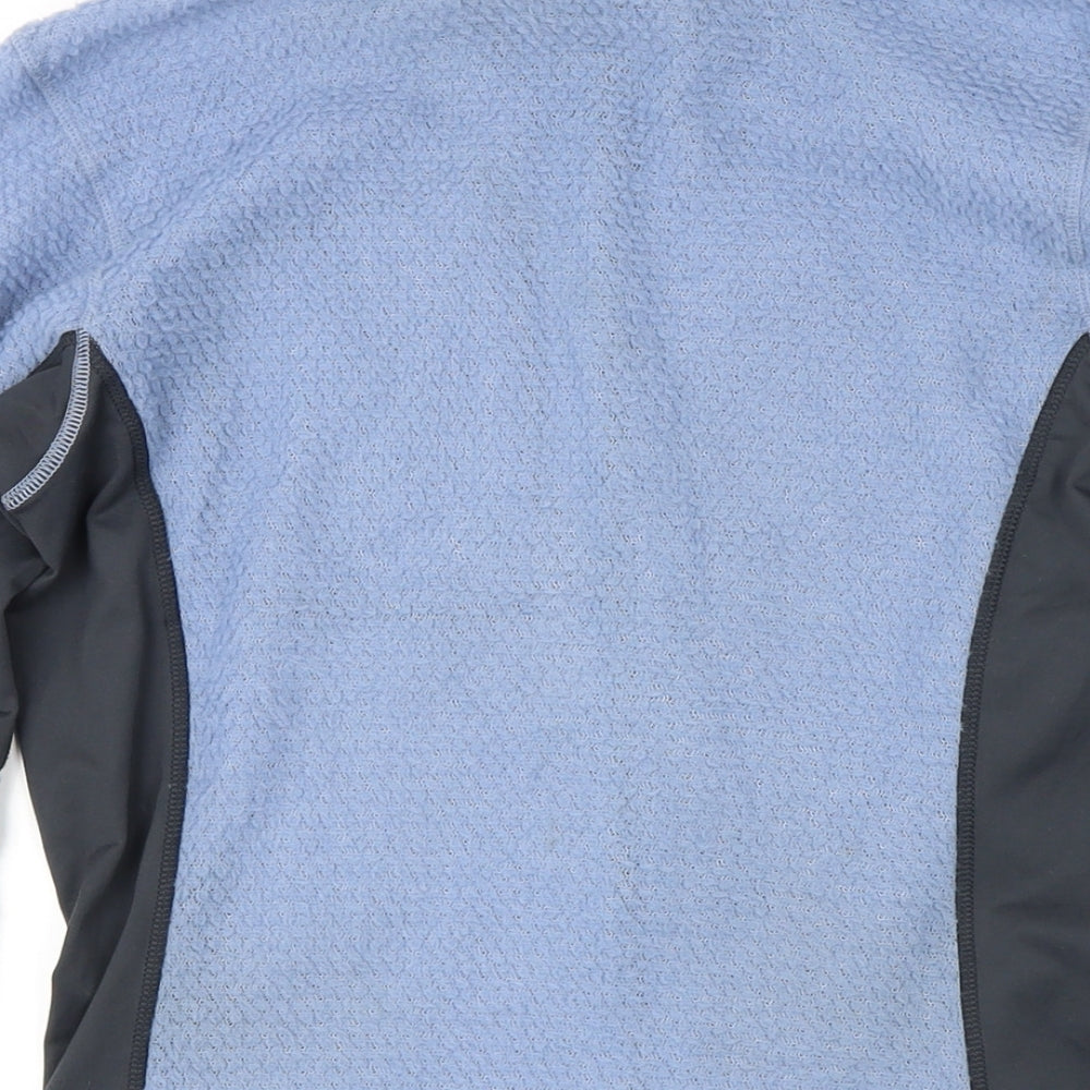 RAB Womens Blue Colourblock Polyester Full Zip Sweatshirt Size 10 Zip