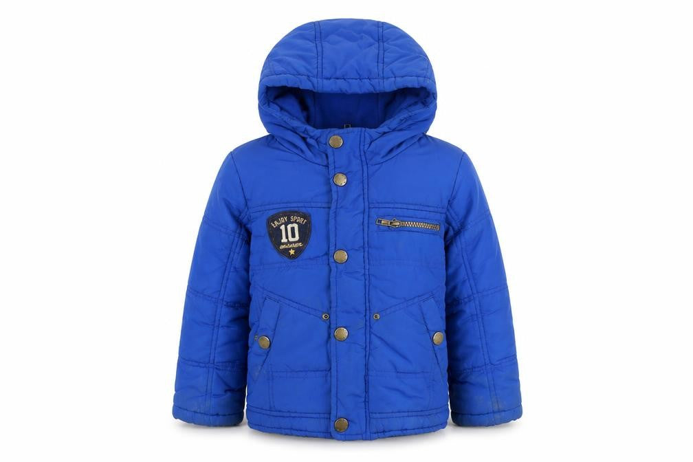 United Colors of Benetton Boys Blue Puffer Jacket Coat Size 4-5 Years Zip