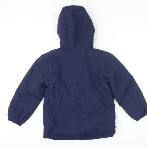 Boden Boys Blue Jacket Coat Size 7-8 Years Zip