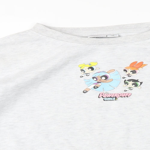 CN Womens Grey Cotton Pullover Sweatshirt Size 10 - Power Puff Girls