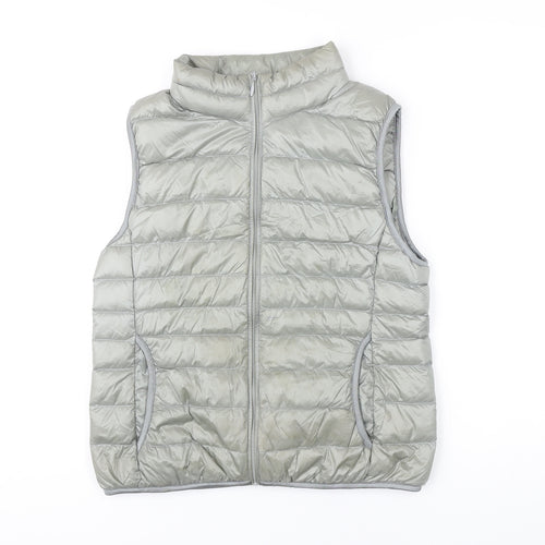 Uniqlo Womens Grey Gilet Waistcoat Size L Zip
