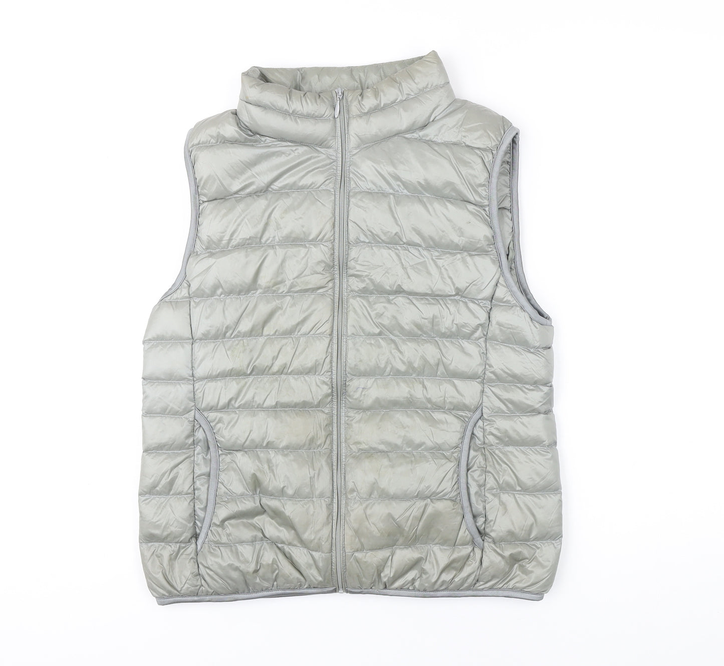 Uniqlo Womens Grey Gilet Waistcoat Size L Zip