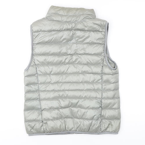Uniqlo Womens Grey Gilet Waistcoat Size L Zip