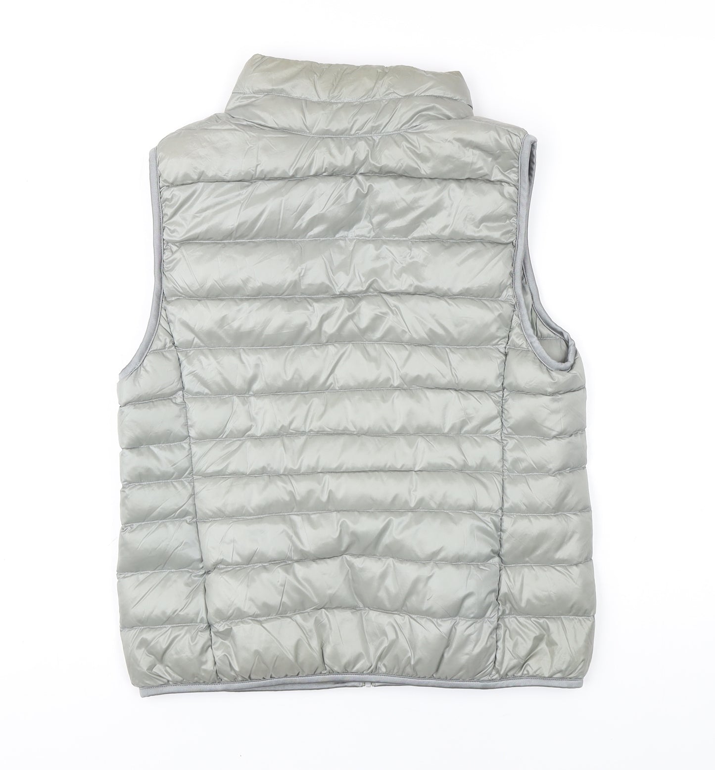 Uniqlo Womens Grey Gilet Waistcoat Size L Zip