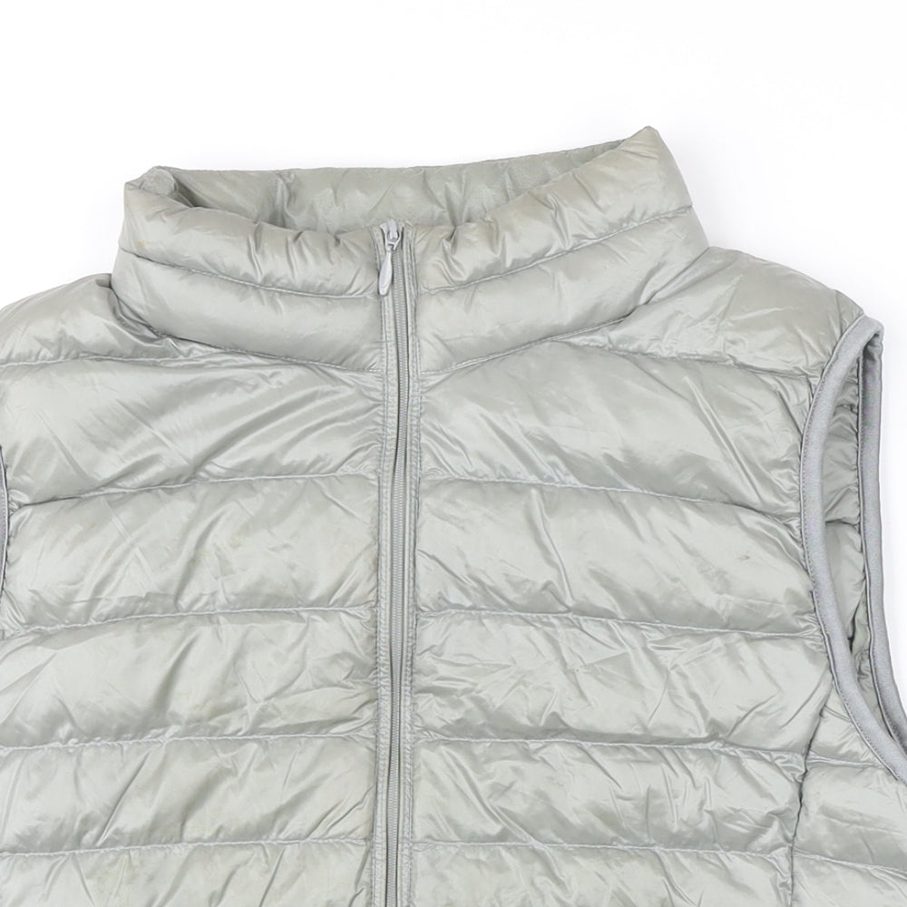 Uniqlo Womens Grey Gilet Waistcoat Size L Zip