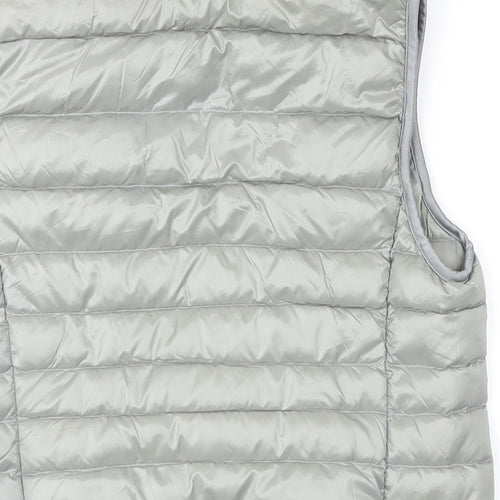 Uniqlo Womens Grey Gilet Waistcoat Size L Zip
