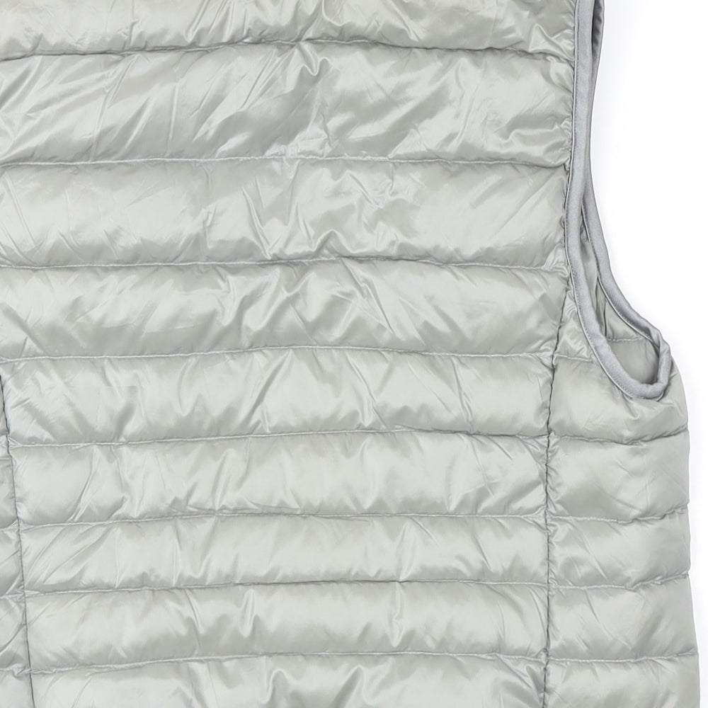 Uniqlo Womens Grey Gilet Waistcoat Size L Zip
