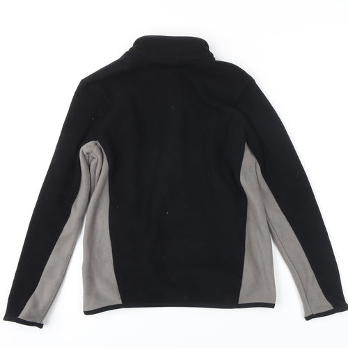 DECATHLON Boys Black Colourblock Jacket Size 12 Years Zip
