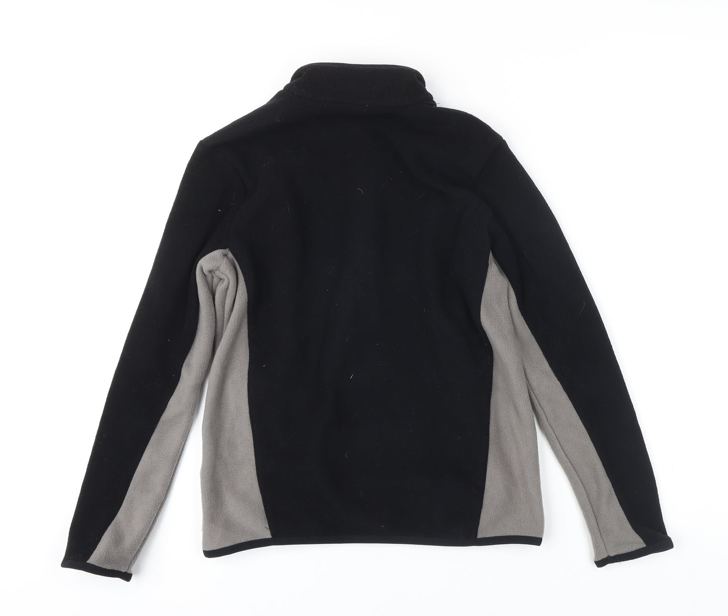 DECATHLON Boys Black Colourblock Jacket Size 12 Years Zip