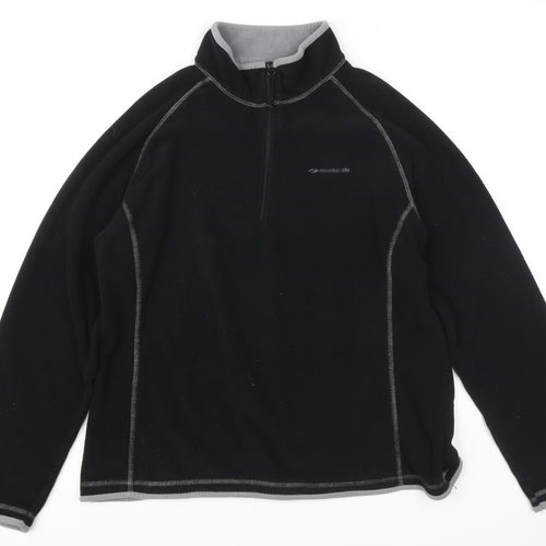 Mountain Life Womens Black 100% Polyester Pullover Sweatshirt Size 16