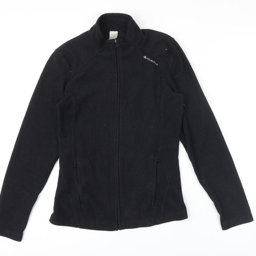 Quechua Womens Black 100% Polyester Pullover Sweatshirt Size M Zip