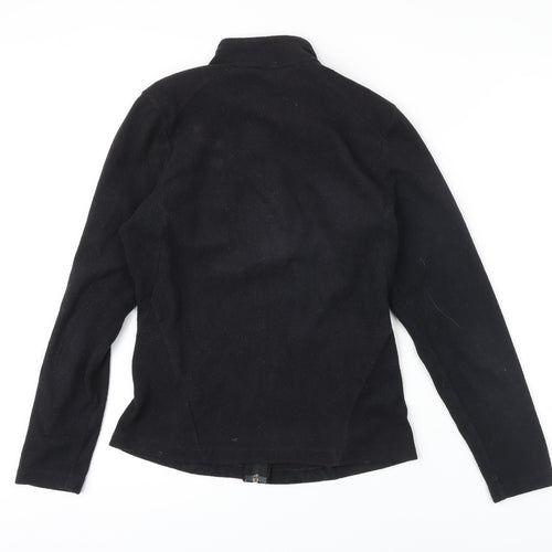 Quechua Womens Black 100% Polyester Pullover Sweatshirt Size M Zip