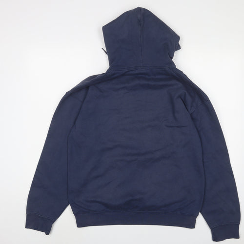 Lipsy Womens Blue Cotton Pullover Hoodie Size M Pullover
