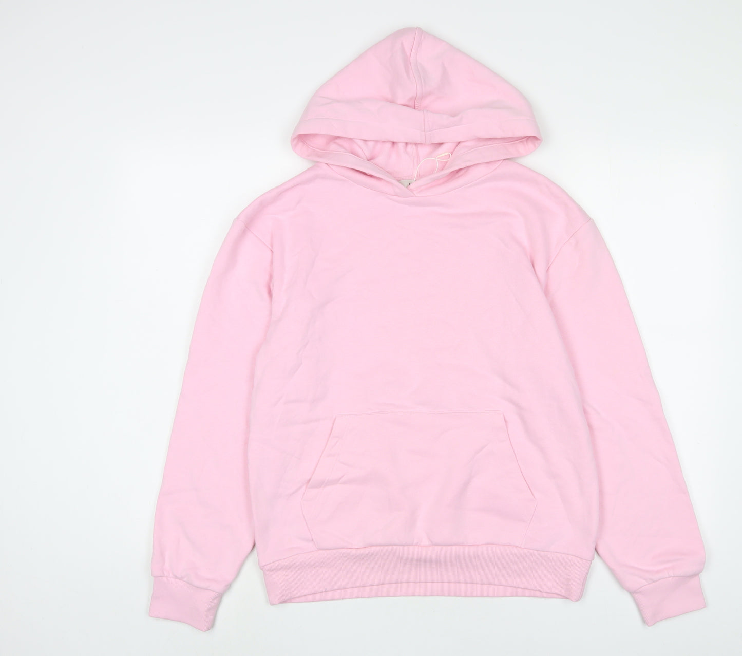 Marks and Spencer Womens Pink Cotton Pullover Hoodie Size S Pullover