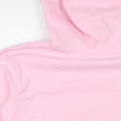 Marks and Spencer Womens Pink Cotton Pullover Hoodie Size S Pullover