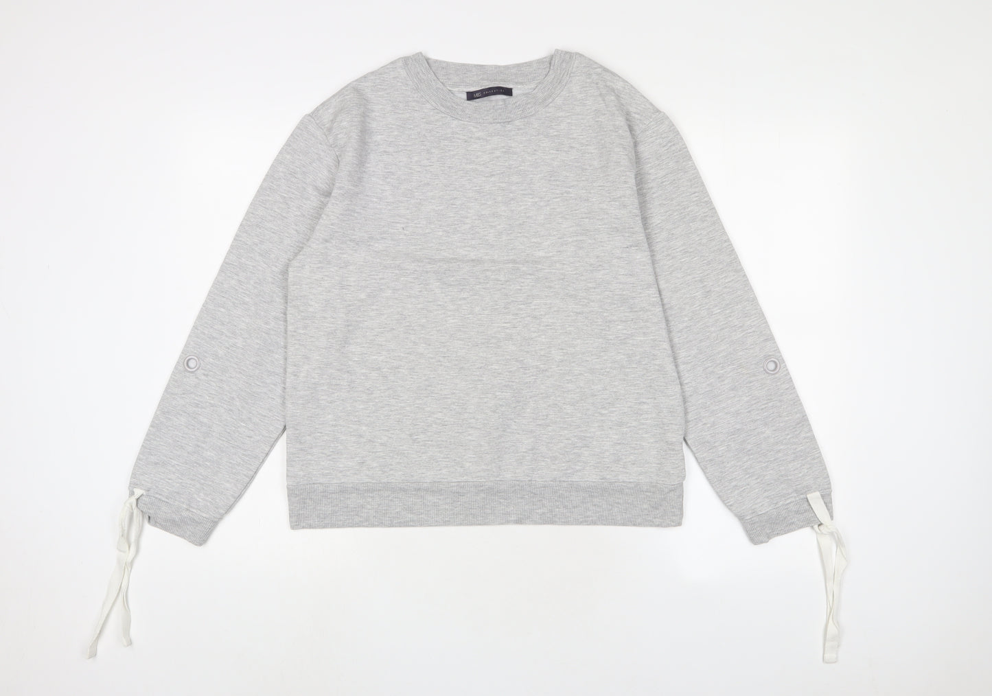 Marks and Spencer Womens Grey Polyester Pullover Sweatshirt Size 12 Pullover
