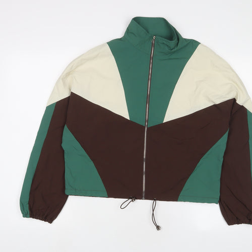 Cider Womens Multicoloured Geometric Polyester Full Zip Sweatshirt Size M Zip