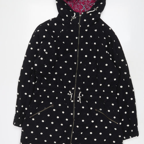 Graham Fiftnee Womens Black Polka Dot Jacket Size S Zip - Zip Pockets