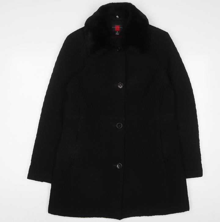 Gallery Womens Black Overcoat Coat Size M Button