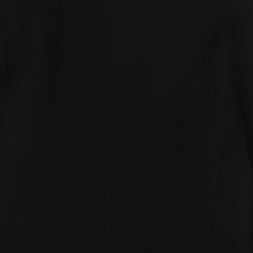 Gallery Womens Black Overcoat Coat Size M Button