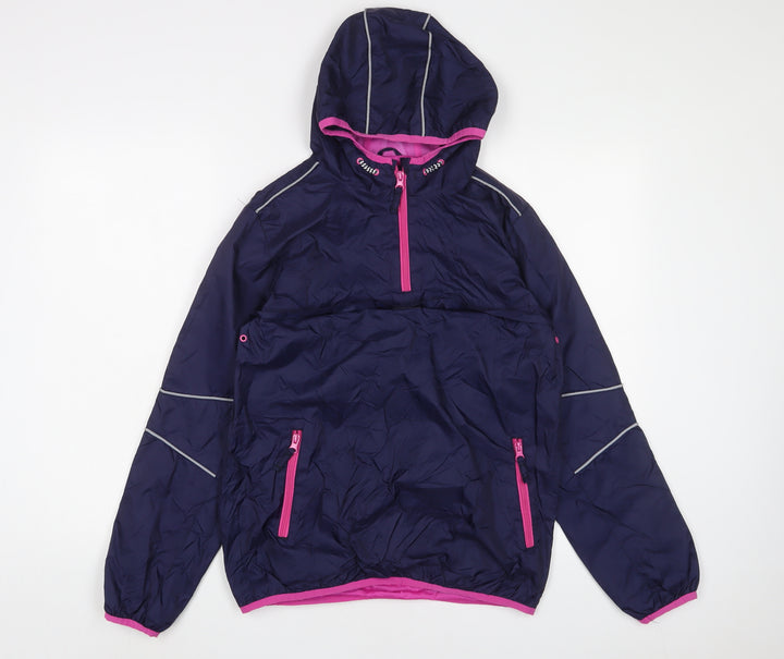 Marks and Spencer Girls Blue Jacket Size 13-14 Years Zip - Zip Pockets