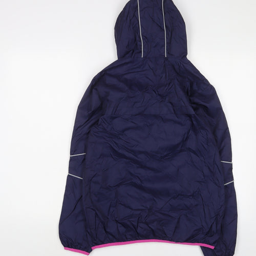 Marks and Spencer Girls Blue Jacket Size 13-14 Years Zip - Zip Pockets