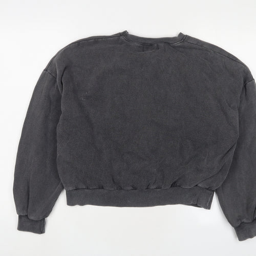 Pull&Bear Womens Grey Cotton Pullover Sweatshirt Size M Pullover - New York