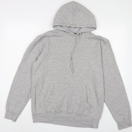 Nasty Gal Womens Grey Cotton Pullover Hoodie Size S Pullover