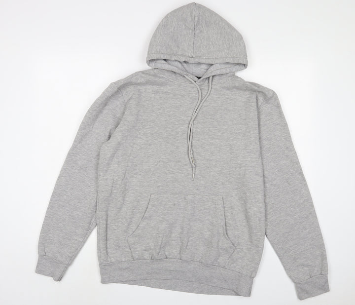 Nasty Gal Womens Grey Cotton Pullover Hoodie Size S Pullover