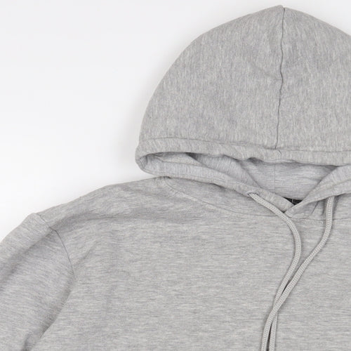 Nasty Gal Womens Grey Cotton Pullover Hoodie Size S Pullover