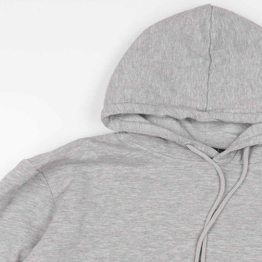 Nasty Gal Womens Grey Cotton Pullover Hoodie Size S Pullover