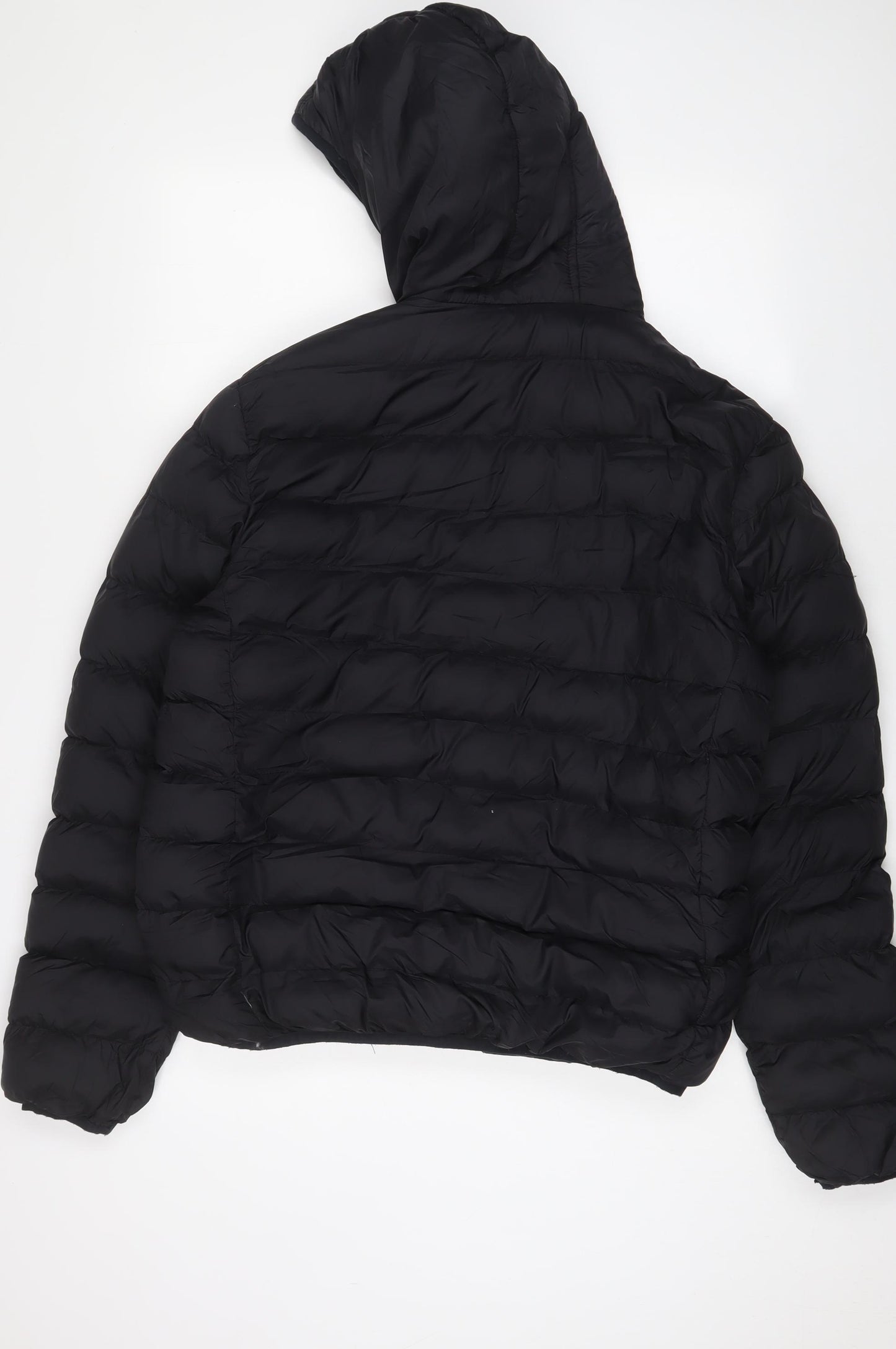 Brave Soul Mens Black Puffer Jacket Jacket Size XL Zip