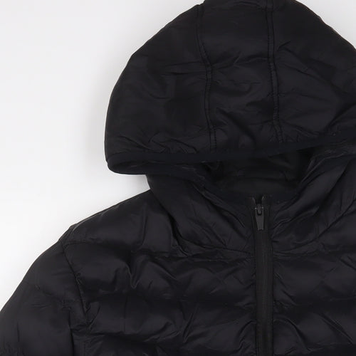 Brave Soul Mens Black Puffer Jacket Jacket Size XL Zip