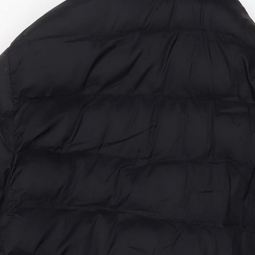 Brave Soul Mens Black Puffer Jacket Jacket Size XL Zip