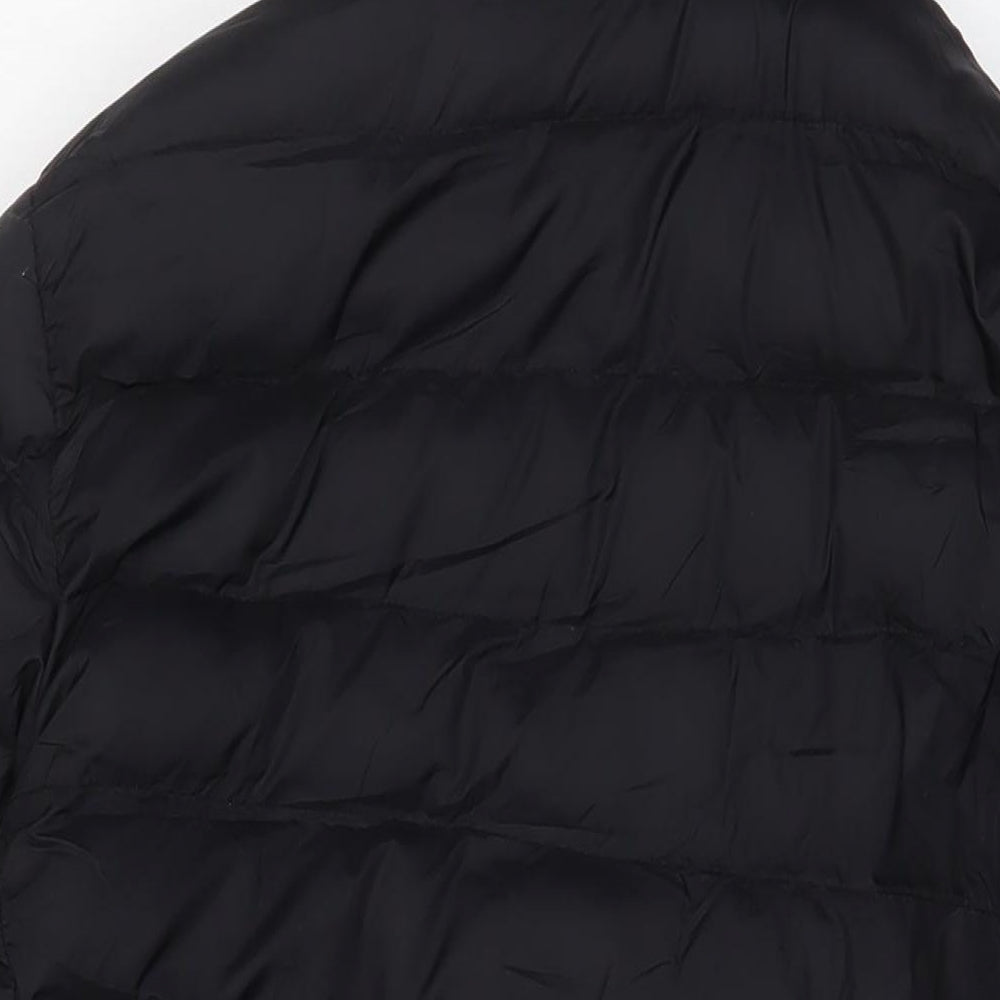 Brave Soul Mens Black Puffer Jacket Jacket Size XL Zip