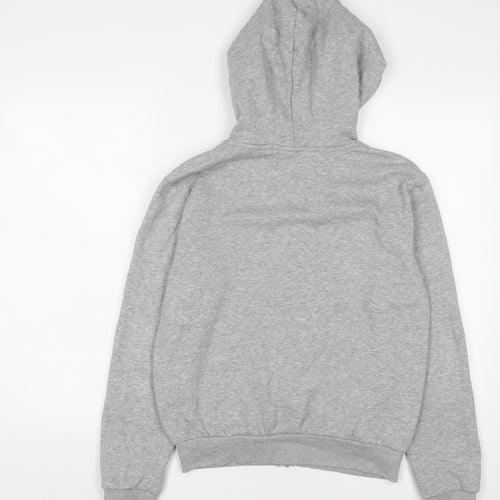 H&M Womens Grey Cotton Full Zip Hoodie Size S Zip