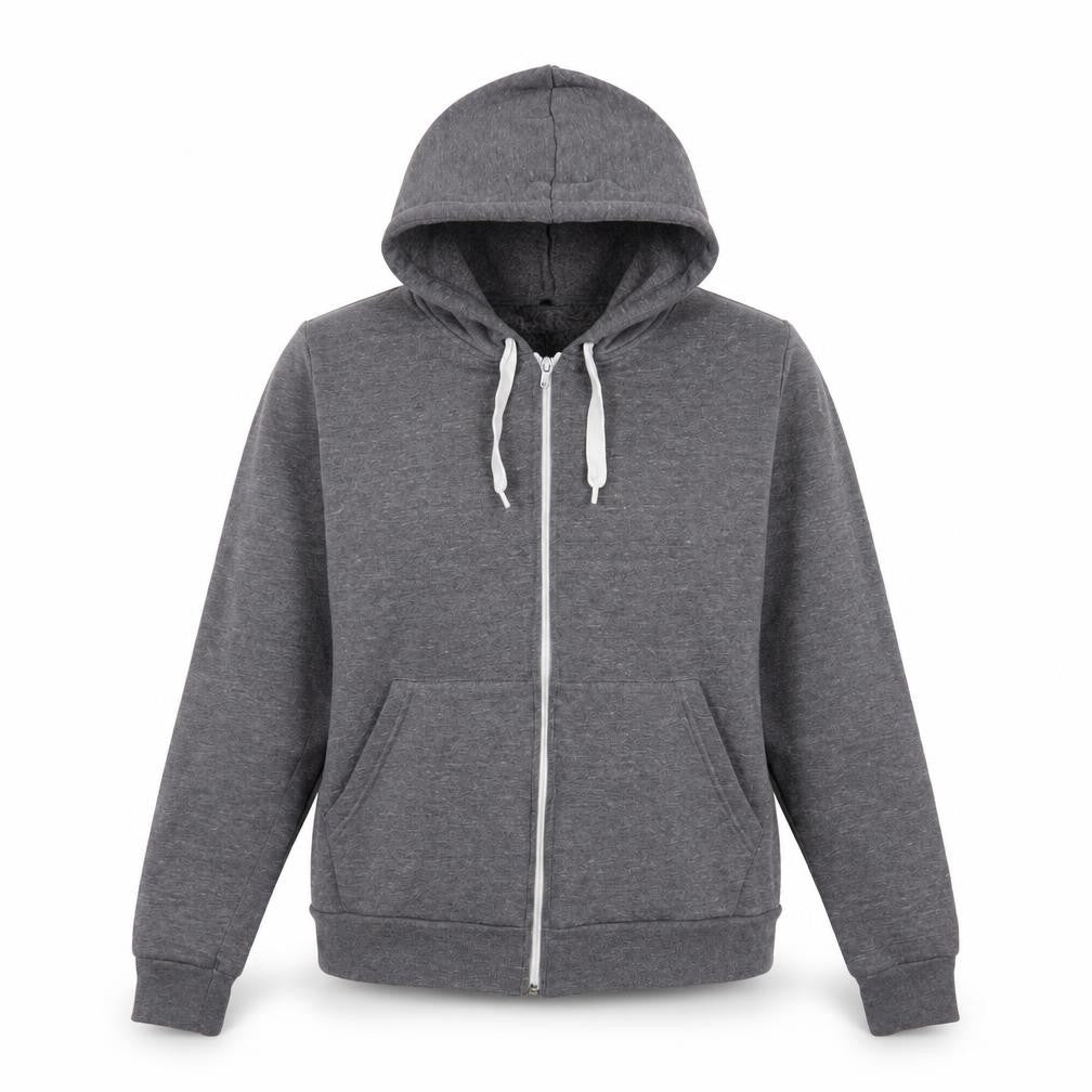 Topshop Womens Grey Cotton Full Zip Hoodie Size 10 Zip