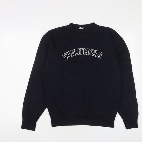 PRETTYLITTLETHING Womens Blue Cotton Pullover Sweatshirt Size S Pullover - Columbia