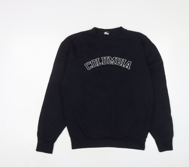 PRETTYLITTLETHING Womens Blue Cotton Pullover Sweatshirt Size S Pullover - Columbia