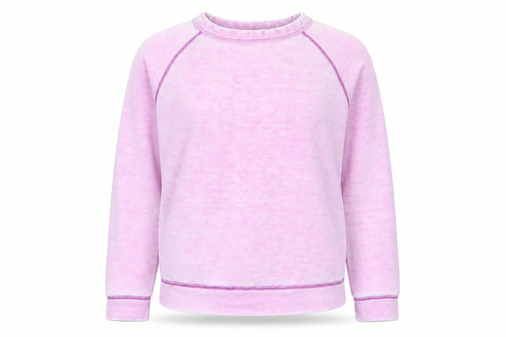 Front view of Topshop women’s purple polyester pullover sweatshirt, size UK 8, pullover