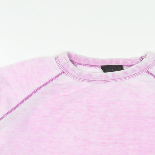Topshop Womens Purple Polyester Pullover Sweatshirt Size 8 Pullover