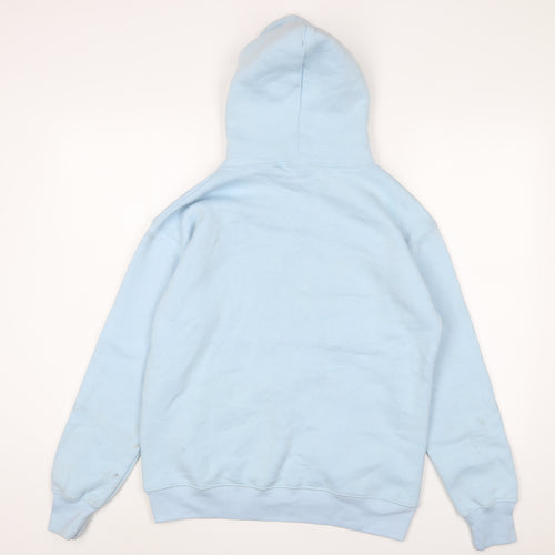 Cyprus Womens Blue Cotton Pullover Hoodie Size S Pullover - Embroidered