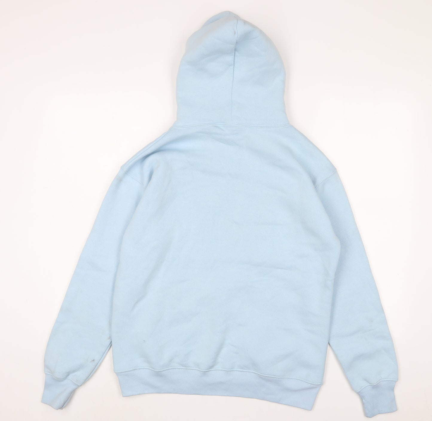 Cyprus Womens Blue Cotton Pullover Hoodie Size S Pullover - Embroidered