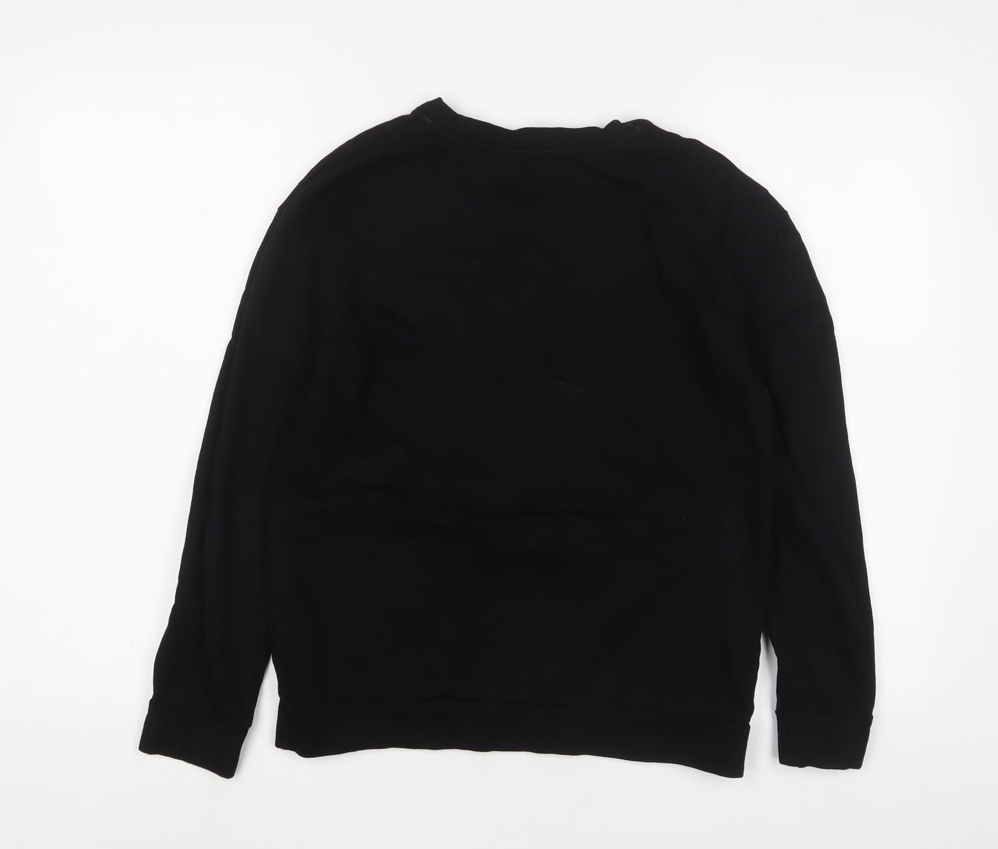 Dorothy Perkins Womens Black Cotton Pullover Sweatshirt Size 8 Pullover