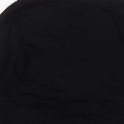 Dorothy Perkins Womens Black Cotton Pullover Sweatshirt Size 8 Pullover