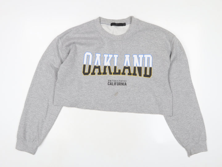 Missguided Womens Grey Cotton Pullover Sweatshirt Size M Pullover - Oakland